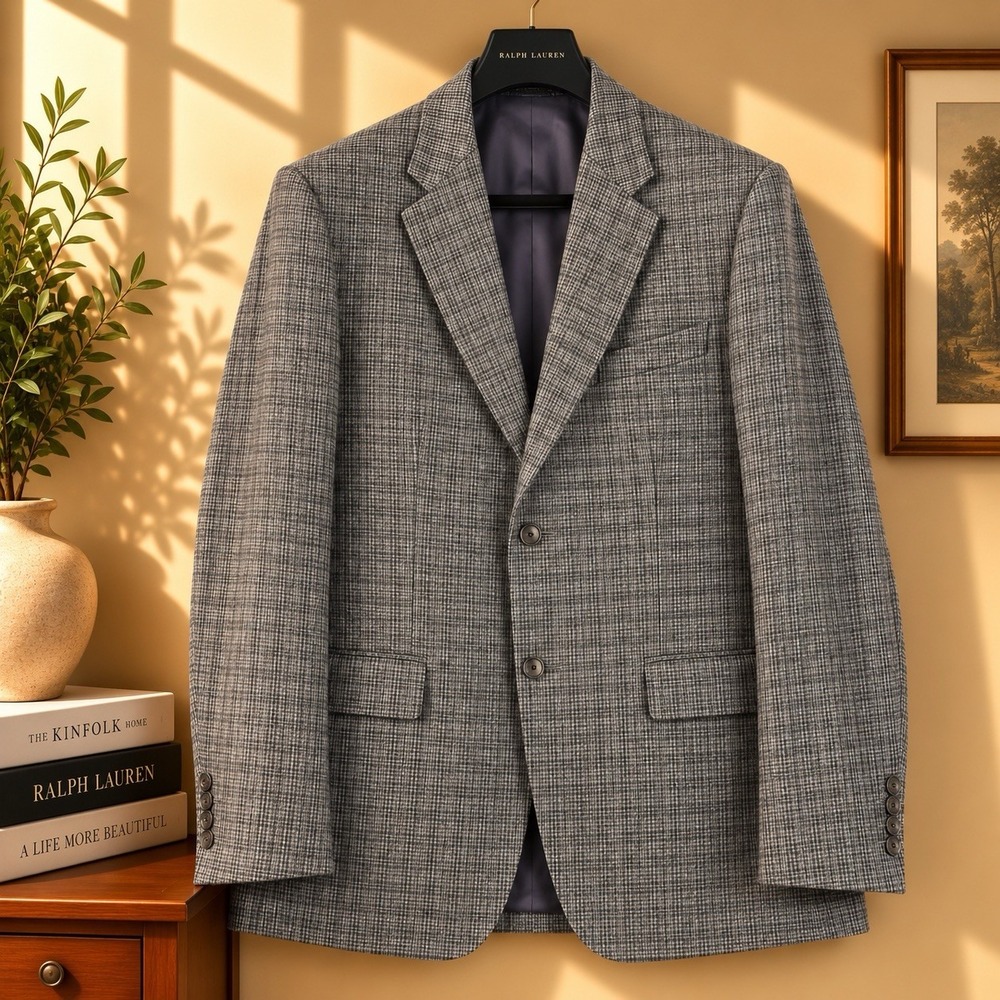 Jack Victor Classic Sport Coat Mens 52 PR Gray Glen Plaid Wool Portly Canada